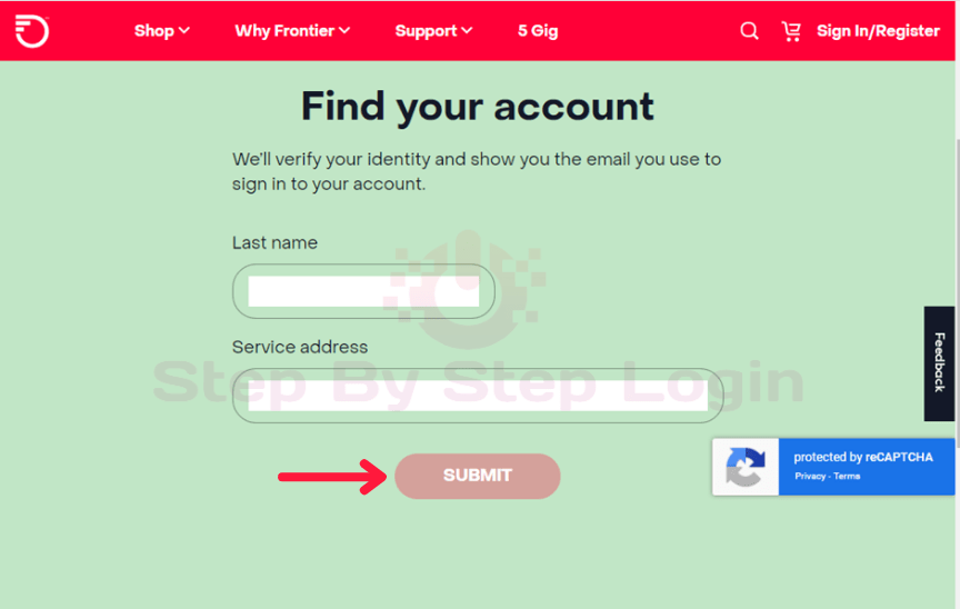 fing your account 